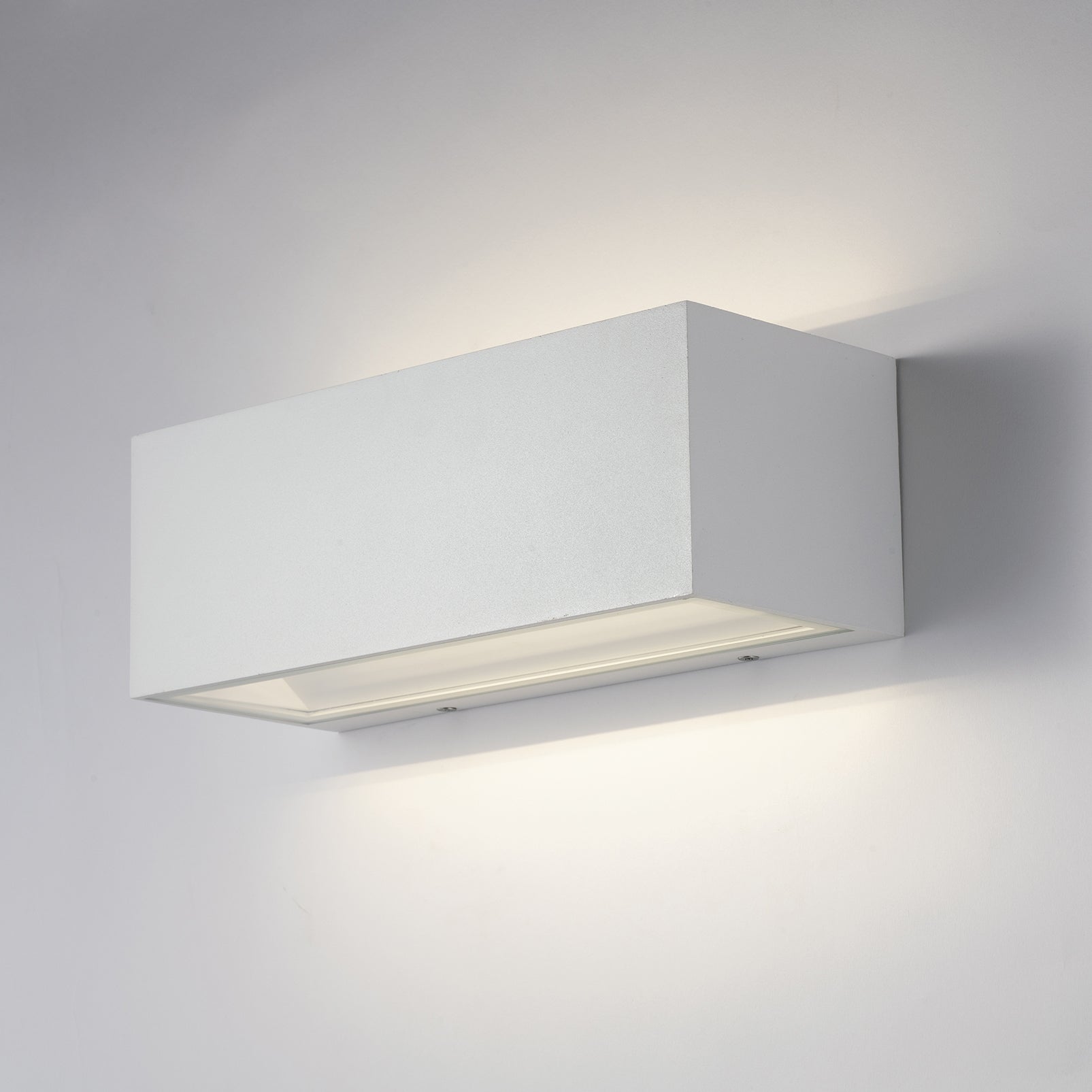 Applique da esterno LED TWIN bianca con luce biemissione 40W 4000K 30 cm.