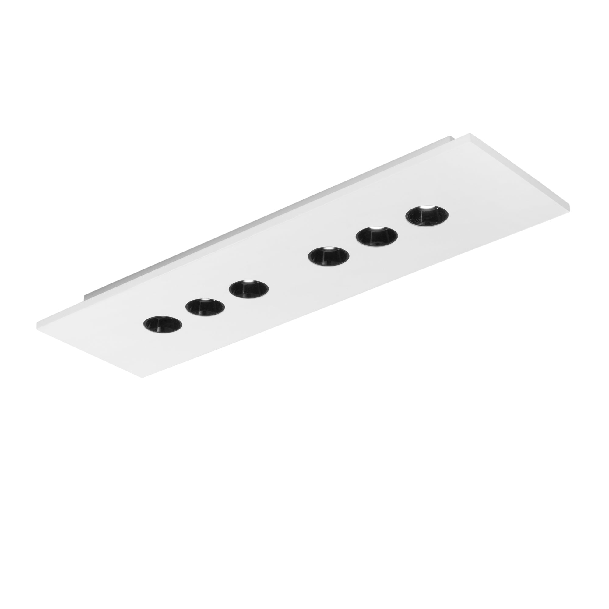 Plafoniera LED XICO in gesso bianco verniciabile 12x3W con CCT 70x20 cm.