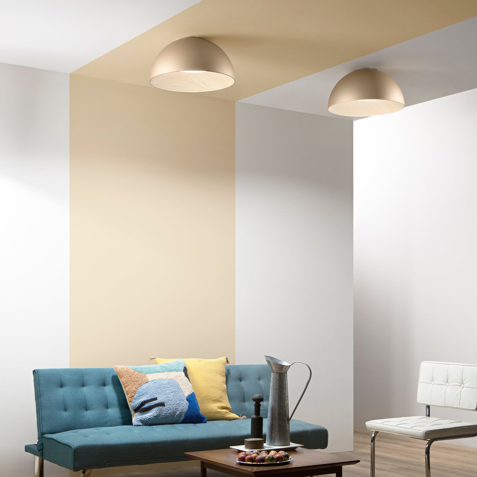 Plafoniera LED Coco Oro in metallo 40W CCT 50cm