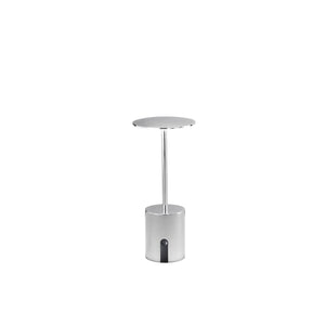 Lampada LED da esterno LIBERTY ricaricabile in metallo cromato 2W 3000K con dimmer