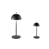 Lumetto LED PARTY ricaricabile da esterno in metallo nero 2,5W 3000K con dimmer 30 cm.