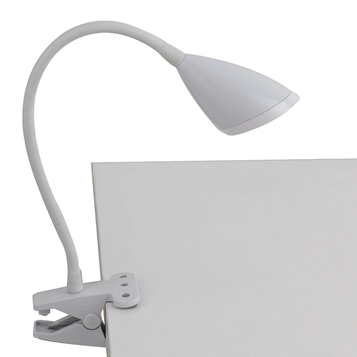 Lampada da lettura LED HEGEL bianca con pinza 3,7W 4000K (luce naturale)