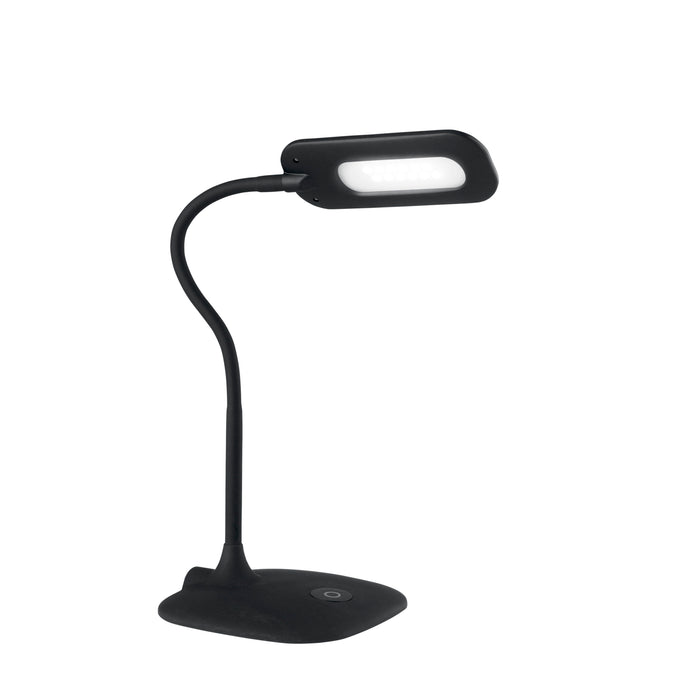 Lampada da lettura LED DARWIN in metallo nero con touch e dimmer