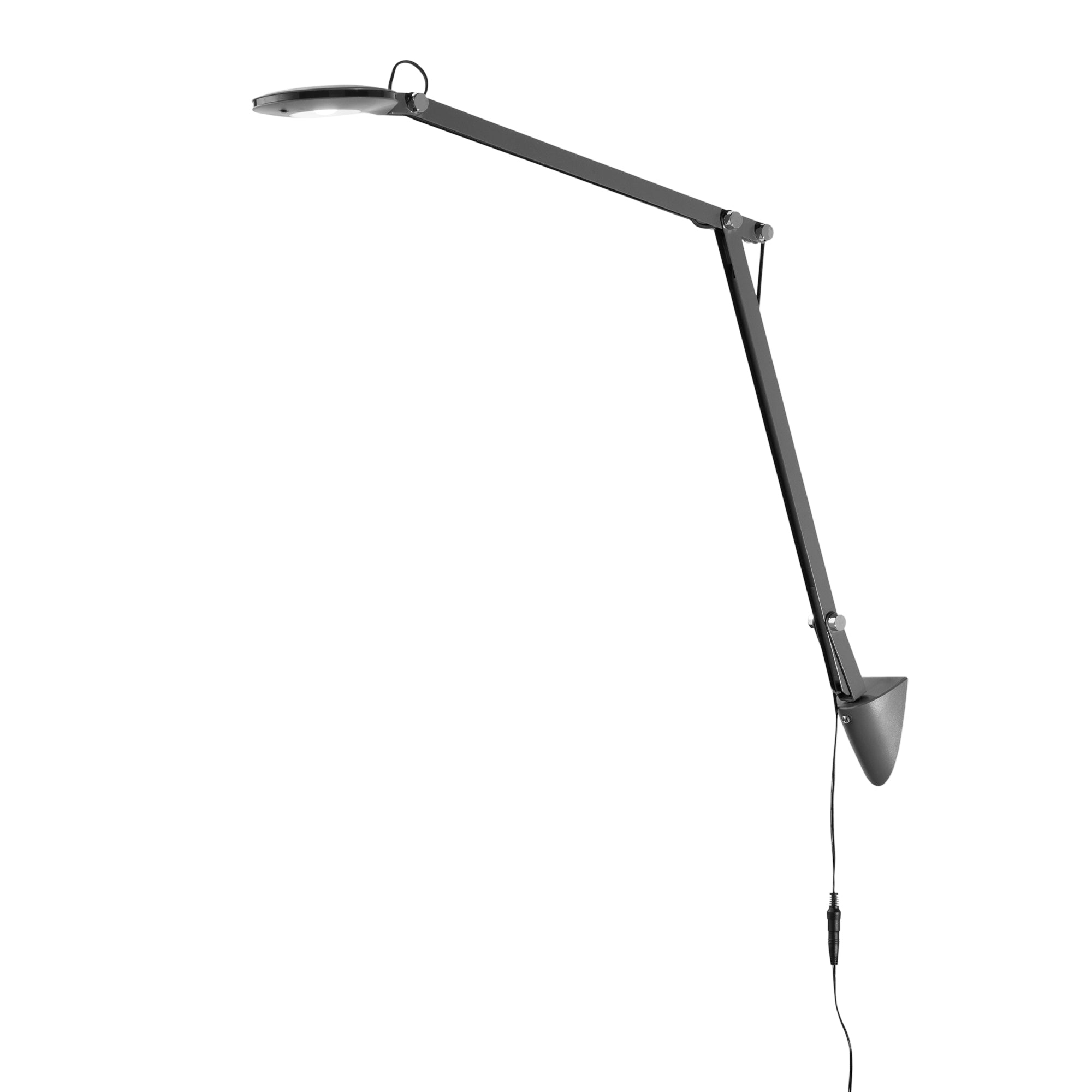 Lampada da lettura LED LOCKE orientabile in metallo grigio luce naturale