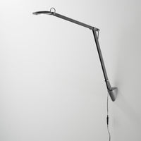 Lampada da lettura LED LOCKE orientabile in metallo grigio luce naturale