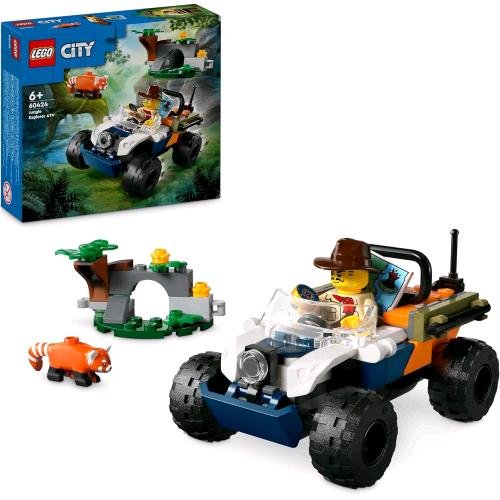 LEGO CITY ATV DELL' ESPLORATORE DELLA GIUNGLA VEICOLO DA COSTRUIRE CON MINIFIGURA E PANDA ROSSO