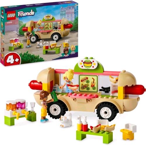 LEGO FRIENDS FOOD TRUCK HOT-DOG CAMION CON CUCINA 2 MINI BAMBOLINE GATTO E ACCESSORI