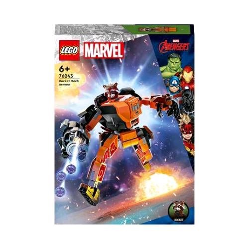 LEGO MARVEL ARMATURA MECH ROCKET CON MINIFIGURA