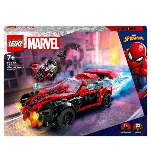 LEGO MARVEL MILES MORALES VS MORBIUS CON MACCHINA E MINIFIGURE DI SPIDEY