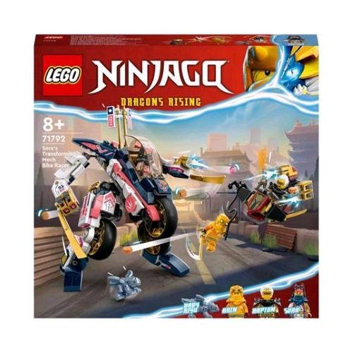 LEGO NINJAGO MOTO MECH TRANSFORMER DI SORA SET 2 IN 1 CON 3 MINIFIGURE E IL DRAGO BABY RIYU