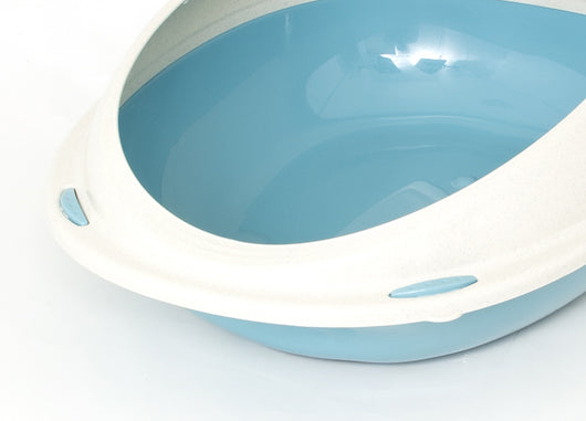 Lettiera Toilette Per Gatti Ovale 57x40x19cm Modello 700089 Colore Azzurro