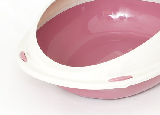 Lettiera Toilette Per Gatti Ovale 57x40x19cm Modello 700089 Colore Rosa