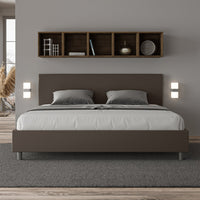 Letto Matrimoniale Large 180x210 cm con Rete Adele Cappuccino