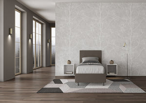 Letto Singolo 80x190 cm con Rete Adele Cappuccino