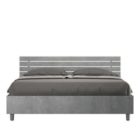 Letto matrimoniale senza rete 160x190 testata dritta con doghe cemento Ankel