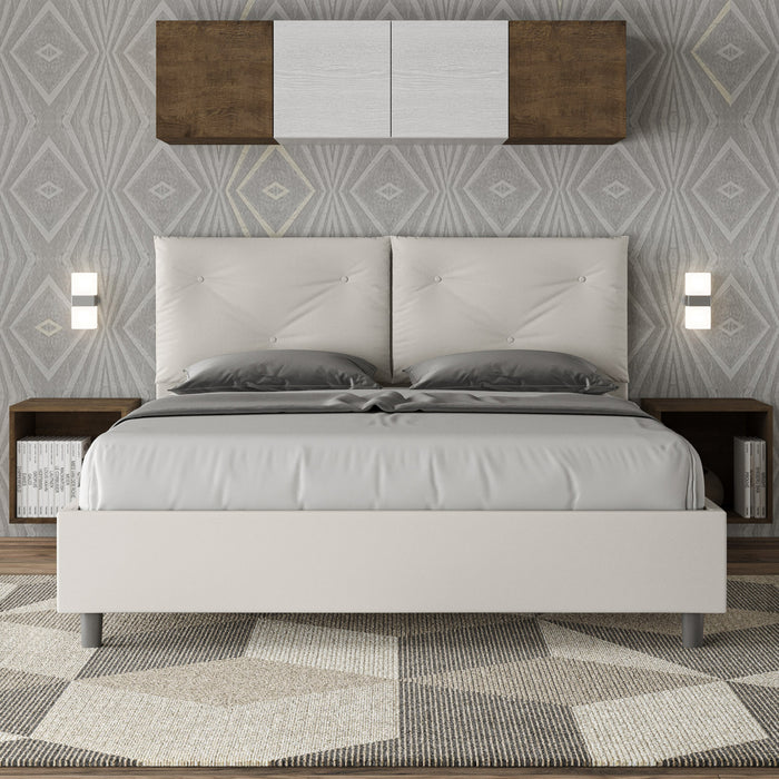 Letto Matrimoniale 160x210 cm Senza Rete Appia Bianco