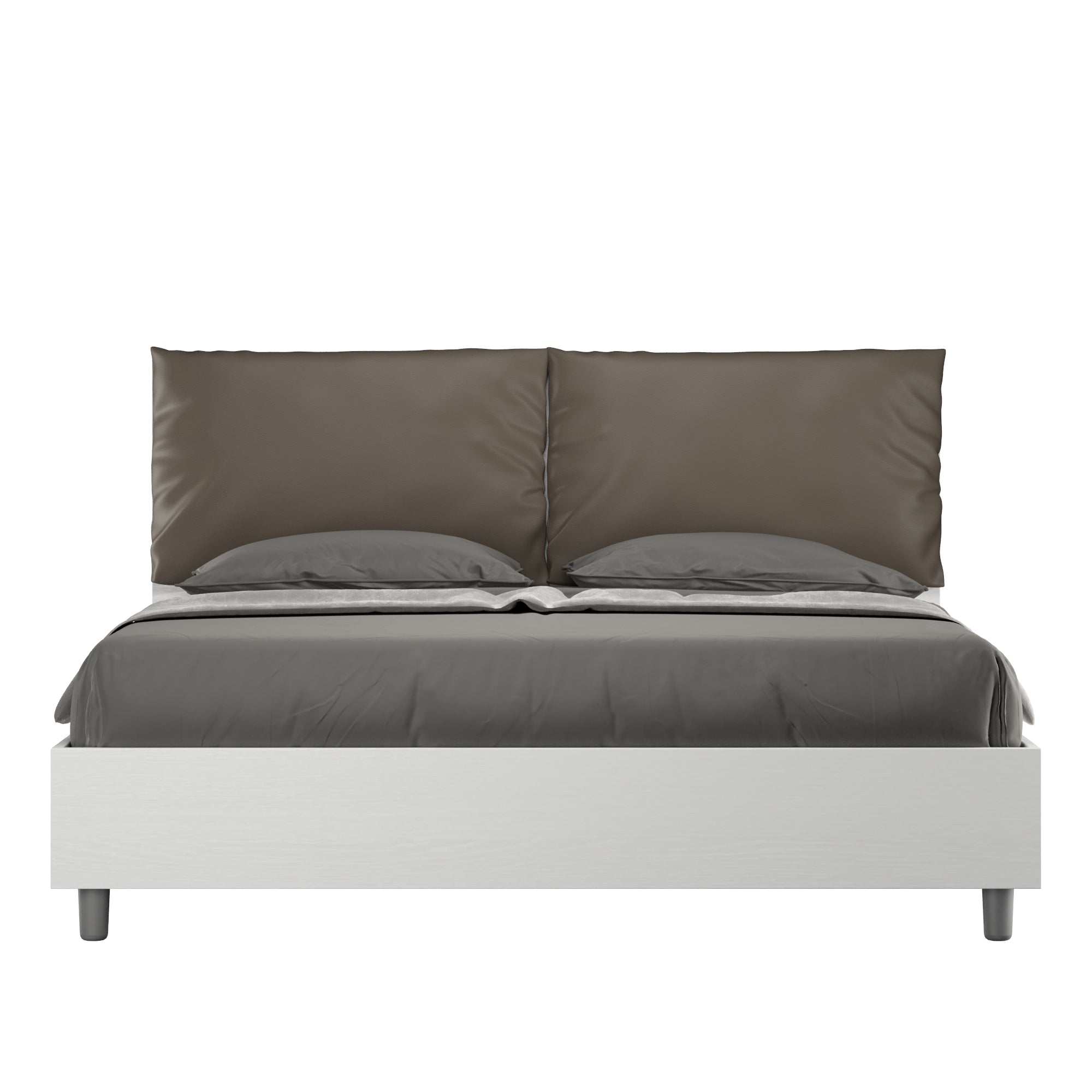 Letto Matrimoniale 160x190 cm con Rete Antea Egos Cappuccino