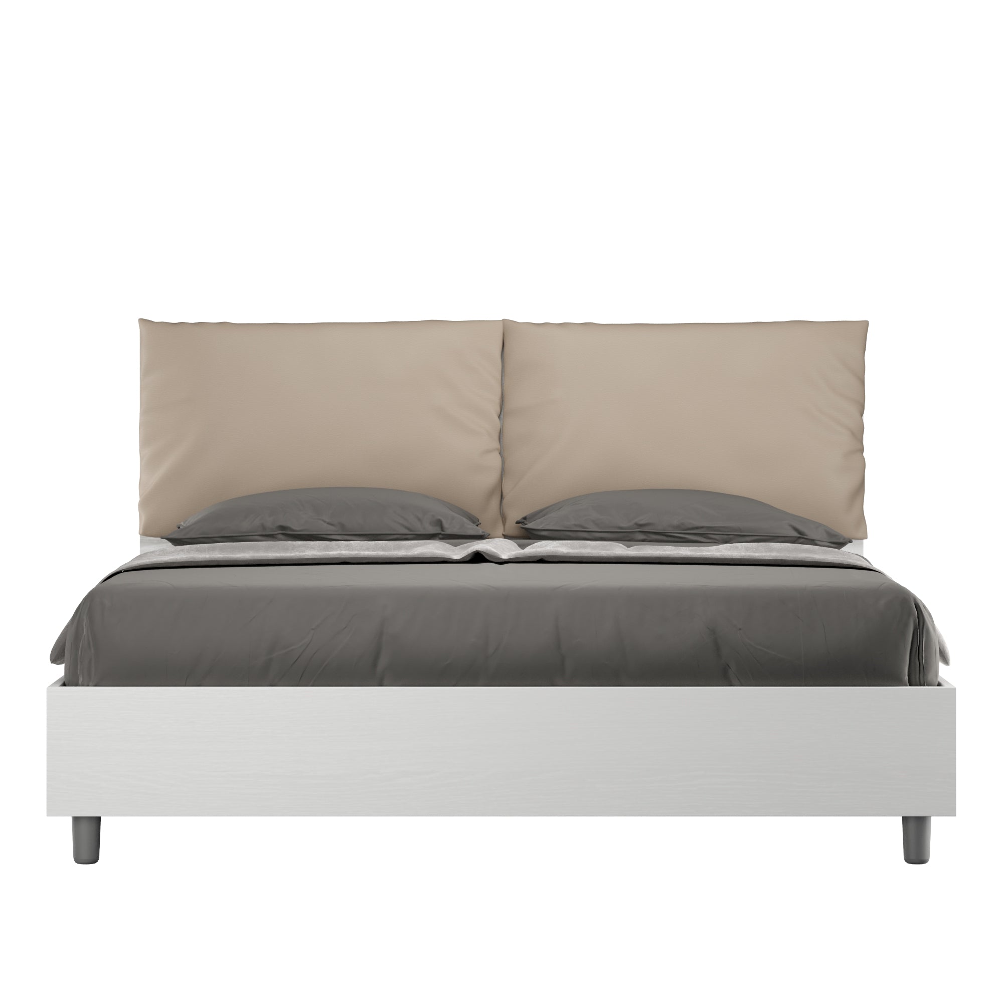 Letto Matrimoniale 160x190 cm Senza Rete Antea Egos Tortora