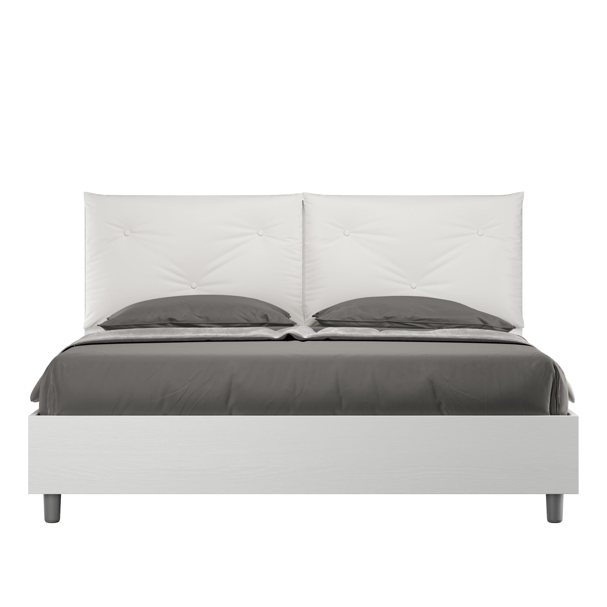 Letto Matrimoniale 160x190 cm con Rete Appia Egos Bianco