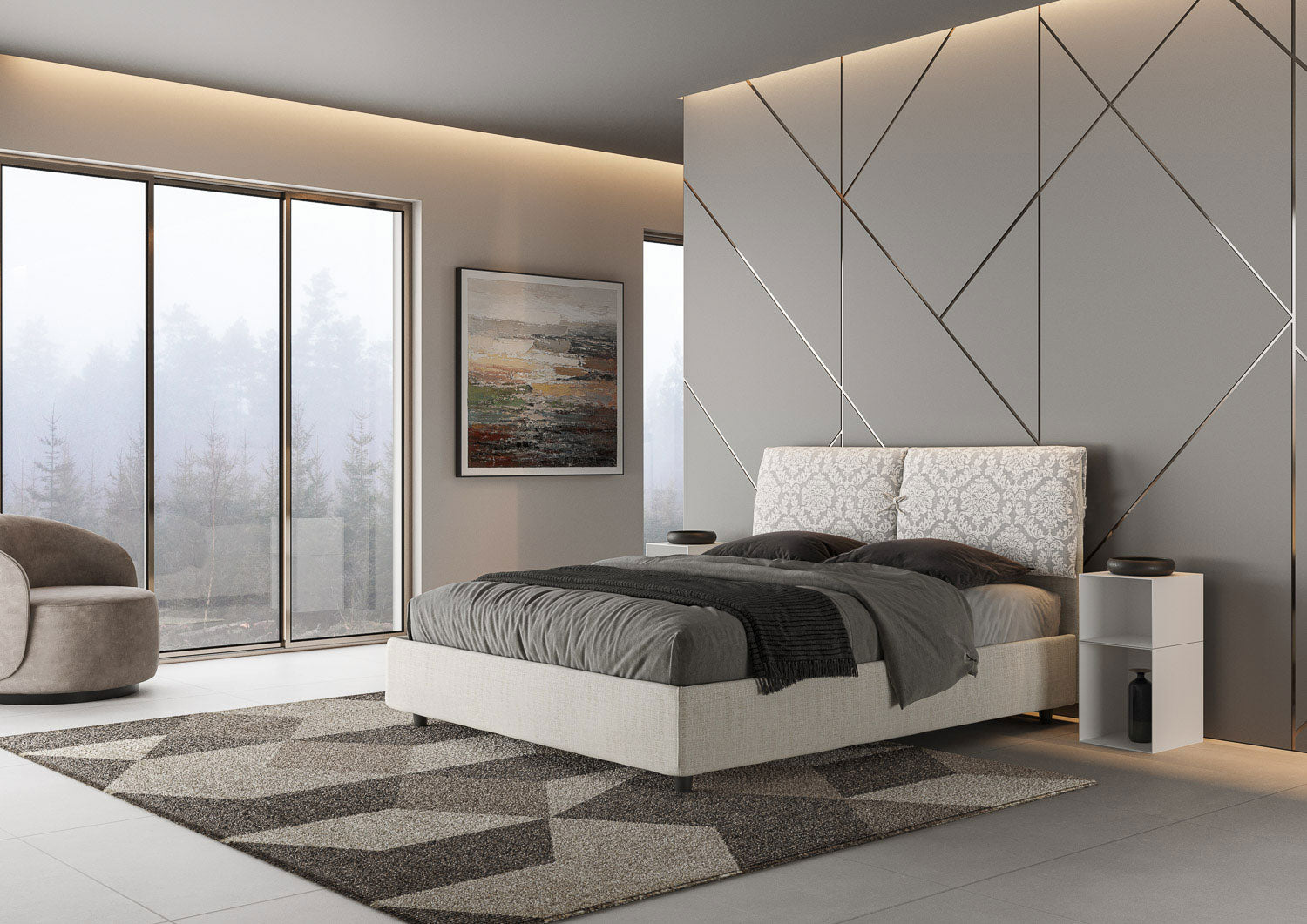 Letto Matrimoniale 160x210 cm Senza Rete Mados Giada Agata