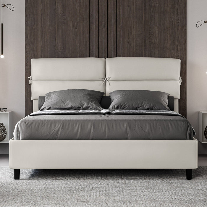 Letto Matrimoniale 160x190 cm con Rete Nandy Bianco