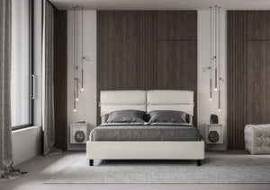 Letto Matrimoniale 160x190 cm con Rete Nandy Bianco