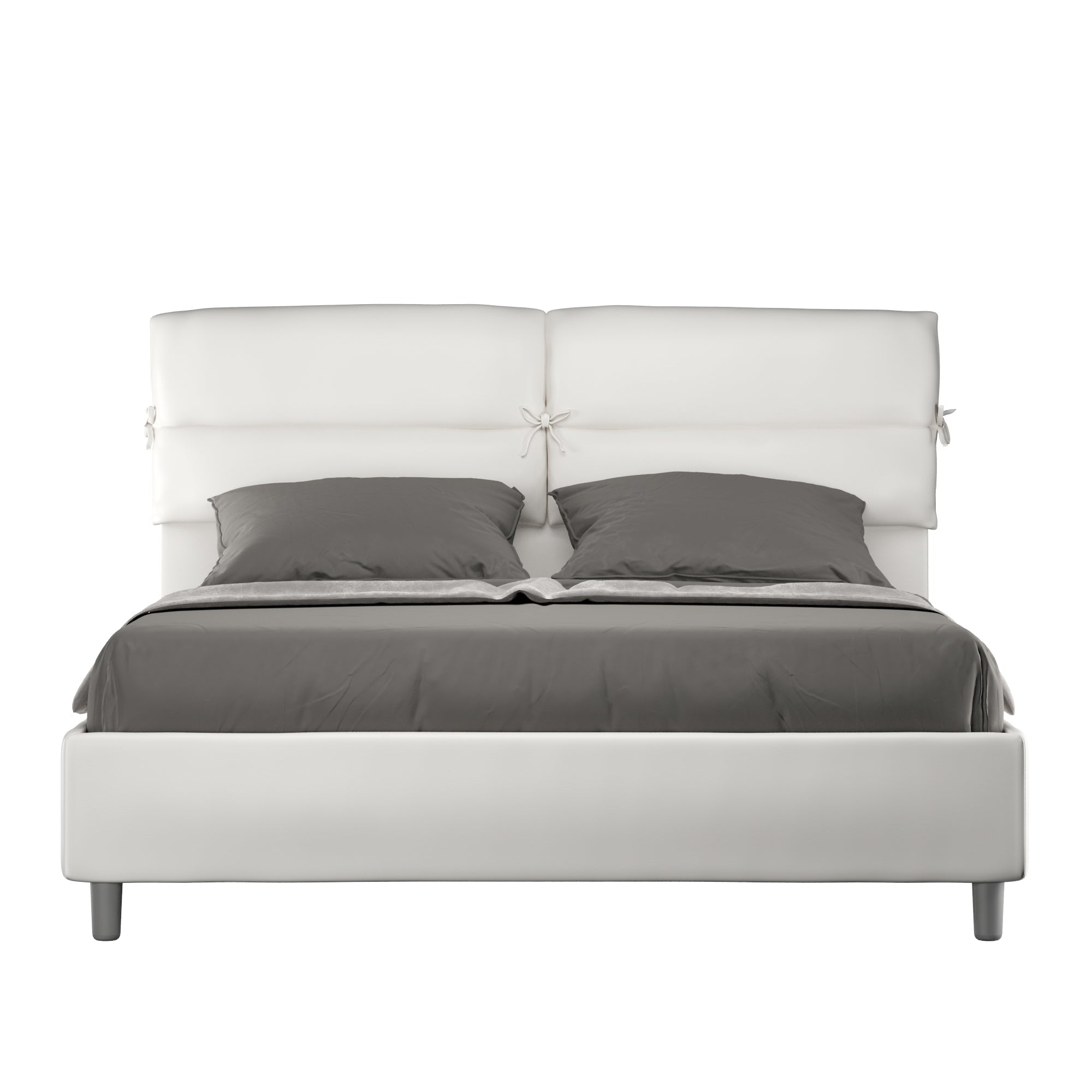 Letto Matrimoniale 160x190 cm con Rete Nandy Bianco