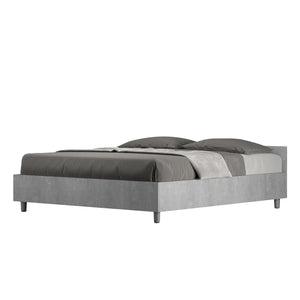 Letto Matrimoniale 160x200 cm Senza Rete Nuamo Grigio