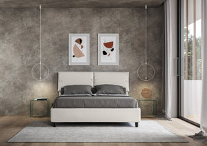 Letto Matrimoniale 160x210 cm con Rete e Contenitore Sleeper Bianco