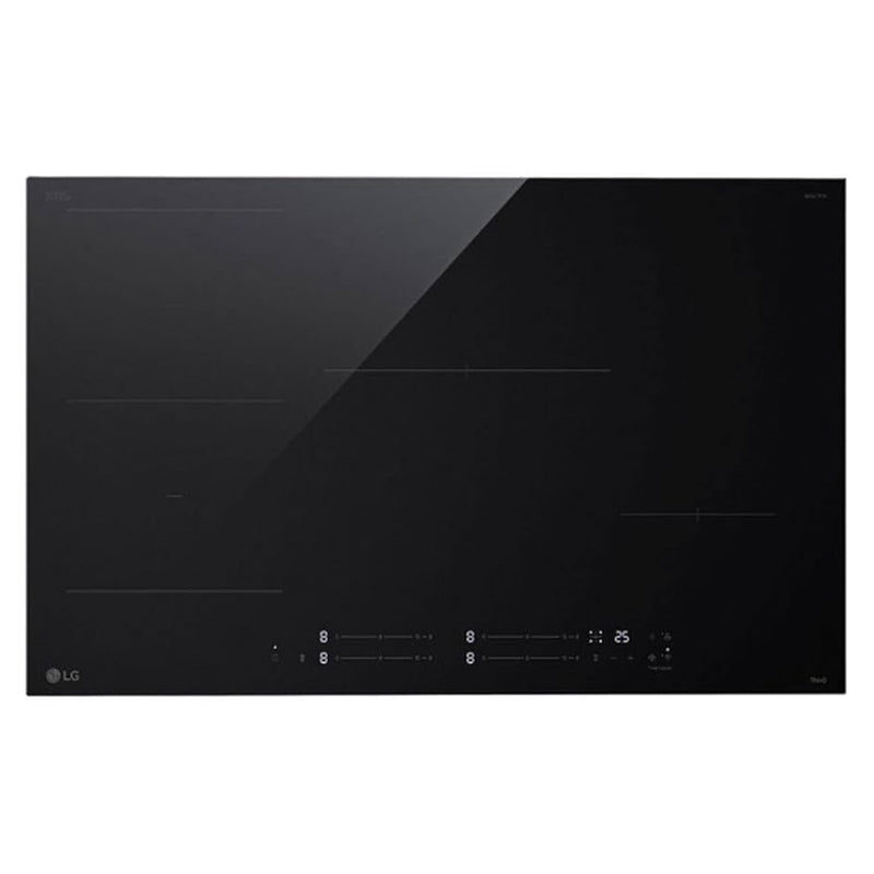 LG CI7Z2437BA - PIANO A INDUZIONE 80CM DA INCASSO - VETRO CERAMICO NERO - 4 ZONE COTTURA CON 1 FLEXIBLE - 15 LIVELLI POTENZA (Compatibile con incavi 75x48cm)