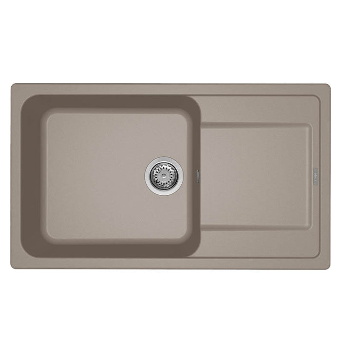 Lavello Elleci Incasso 1 vasca 86x50 Life 410 Granitek Grigio Tortora LG241043