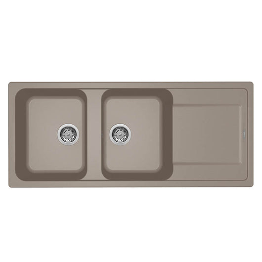 Lavello Elleci Incasso 2 vasche 116x50 Life 500 Granitek Grigio Tortora LG250043