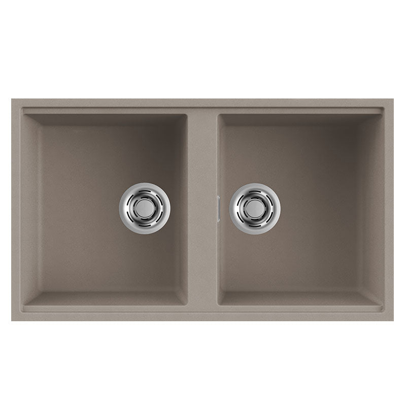 Lavello Elleci Incasso 2 vasche 83,6x48,8 Best 450 Sottotop Granitek Grigio Tortora LGB45043BSO