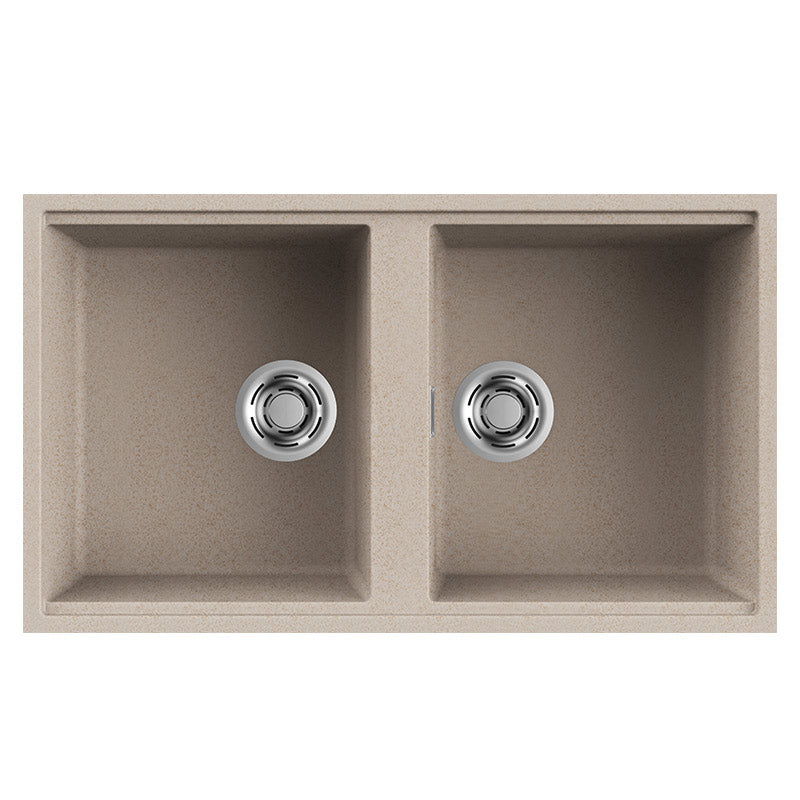 Lavello Elleci Incasso 2 vasche 83,6x48,8 Best 450 Sottotop Granitek Avena LGB45051BSO