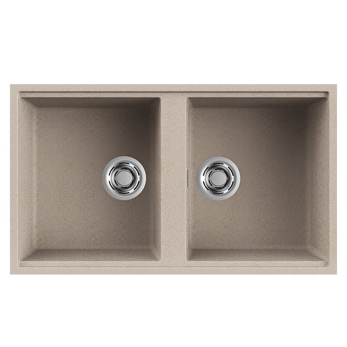 Lavello Elleci Incasso 2 vasche 83,6x48,8 Best 450 Sottotop Granitek Avena LGB45051BSO