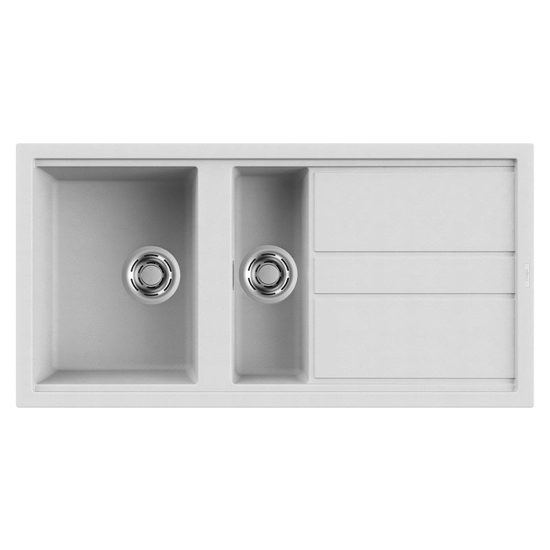 Lavello Elleci Incasso 2 vasche 100x51 Best 475 Granitek Bianco LGB47568