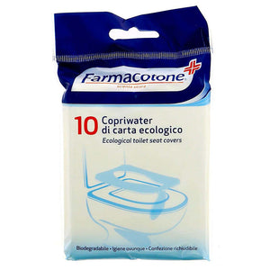 Farmacotone copriwater di carta ecologico 12 buste da 10 copriwater ciascuna