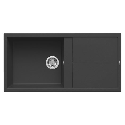 Lavello Elleci Incasso 1 vasca 100x50 Unico 480 Granitek Nero LGU48040