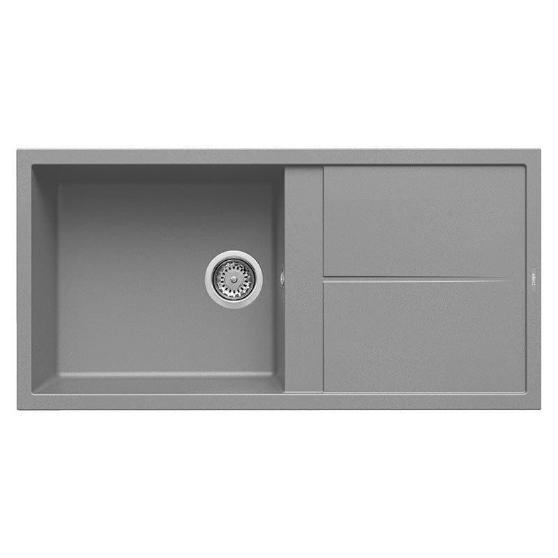 Lavello Elleci Incasso 1 vasca 100x50 Unico 480 Granitek Grigio Cemento LGU48048