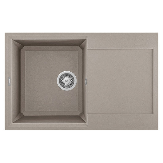 Lavello Elleci Incasso 1 vasca 79x50 Easy 300 Granitek Grigio Tortora LGY30043