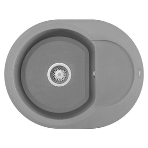 Lavello Tondo Elleci incasso Easy ROUND 600 Granitek Grigio Cemento LGYR6048