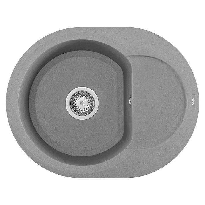 Lavello Tondo Elleci incasso Easy ROUND 600 Granitek Grigio Cemento LGYR6048