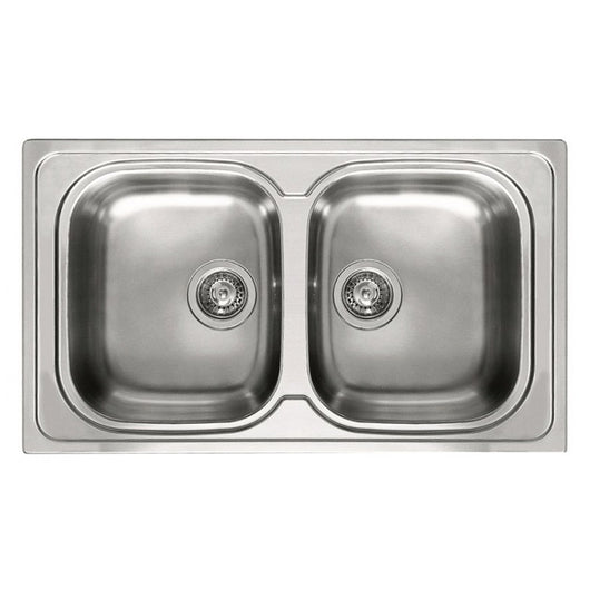 Lavello Elleci Incasso 2 vasche 86x50 Sky 450 Satinata Inox LIK450SAC