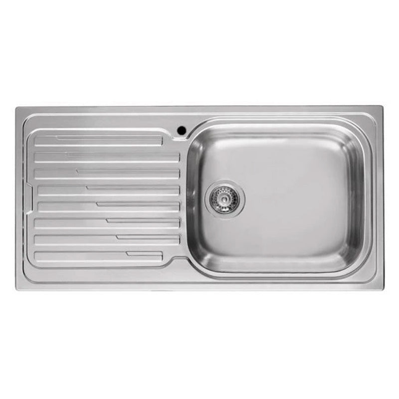 Lavello Elleci Incasso 1 vasca 100x50 Vasca a Destra Sky 480 Satinata Acciaio/Inox LIK480SACDX