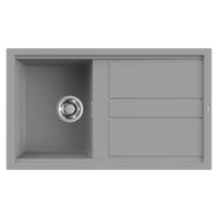 Lavello Elleci Incasso 1 vasca 86x51 Best 400 Keratek Plus Grigio Light Grey LKB40097