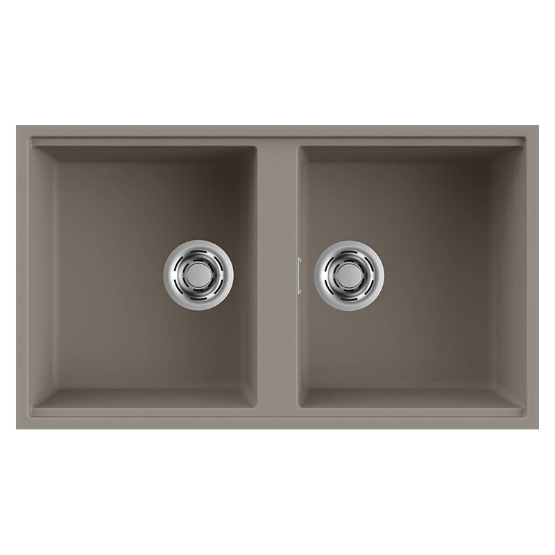 Lavello Elleci Incasso 2 vasche 83,6x48,8 Best 450 Sottotop Keratek Plus Grigio Dove Grey LKB45093BSO