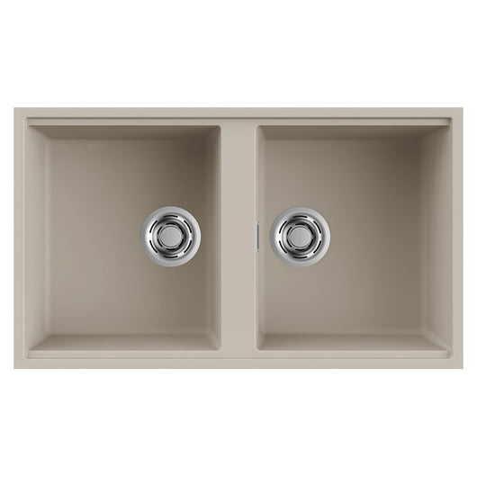 Lavello Elleci Incasso 2 vasche 83,6x48,8 Best 450 Sottotop Keratek Plus Champagne LKB45095BSO