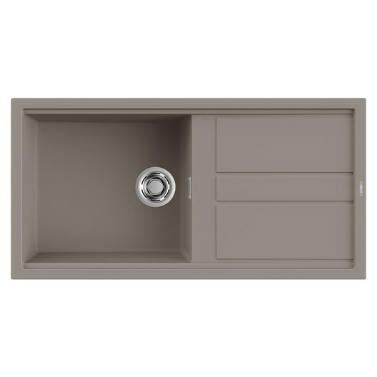 Lavello Elleci Incasso 1 vasca 100x51 Best 480 Keratek Plus Grigio Dove Grey LKB48093