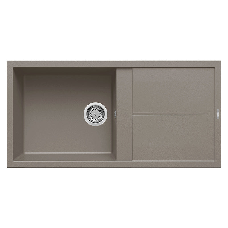 Lavello Elleci Incasso 1 vasca 100x50 Unico 480 Keratek Plus Grigio Dove Grey LKU48093