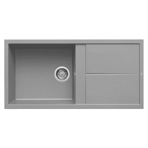 Lavello Elleci Incasso 1 vasca 100x50 Unico 480 Keratek Plus Grigio Light Grey LKU48097